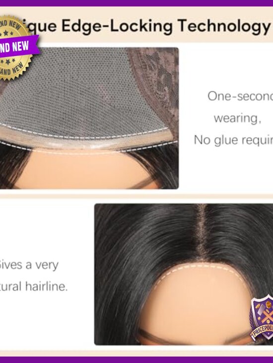 22 Inch Straight Human Hair Wig with HD Lace Front and Bangs